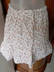 Cute Floral Print Midi Skirt