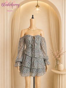 Chic Floral Off-Shoulder Tiered Dress
