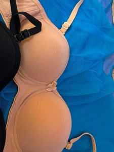 Comfortable Black &amp; Nude Bras - Pack of 2