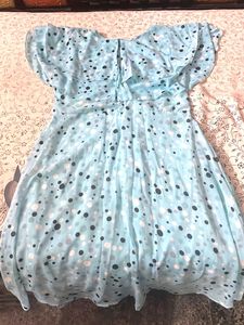Cute Blue Polka Dot Dress