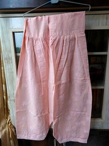 Peach colored Embroidered Kurta + Patiala Salwar