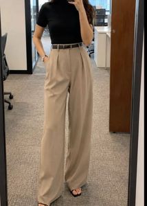 High-Waisted Wide-Leg Trousers