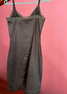 Sheer Lace Trim Cami Slip Dress