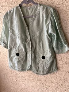 Light Green Floral Kurta top
