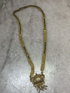 Elegant Golden color Mangalsutra with Black Beads