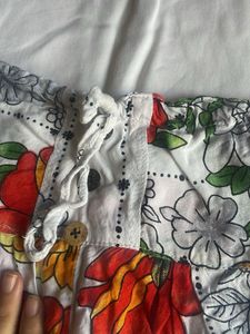 Boho Floral Print Mini Skirt