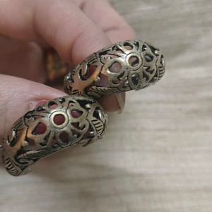 filigree brass chunky hoops
