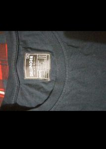 Men's Dark Blue &amp; Green Striped T-Shirt