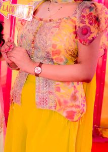Vibrant Yellow Palazzo Pants and kurta set