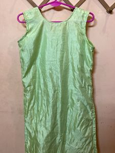 Lime Green Silk Kurta