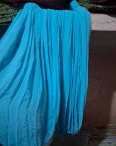 Chiffon Sky Blue Afghani Salwar