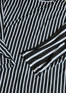 Classic Black &amp; White Striped Kurta
