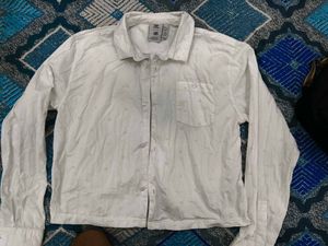 Adidas White Button-Up Shirt