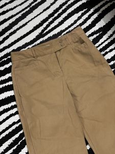 Classic Tan Wide Leg Trousers