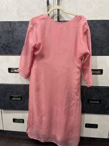 Embroidered Pink Kurta Set