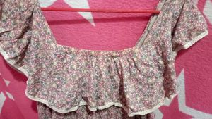 Floral Print Ruffle Dress