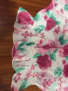 Whimsy Chiffon Floral Print Blouse