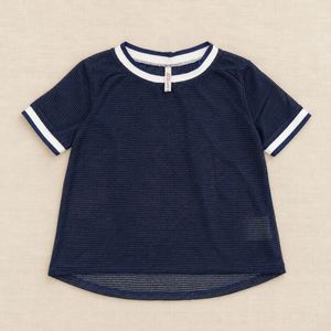 Navy Blue Mesh Top with a Black tube inner