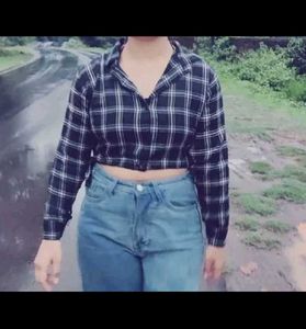 Black Crop Shirt