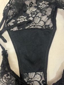 black net bikini brief