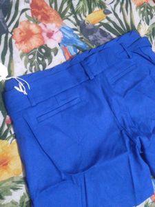 Vibrant Blue Tie-Waist Shorts