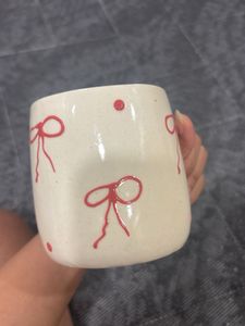 Cute Bow Pattern Ceramic Mug