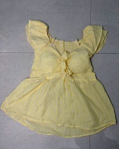 Completely New Lemon Drop Peplum Top