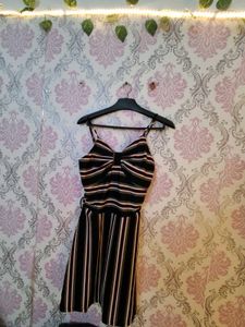 Striped dress with Bow Detail