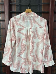 Cute Marble Print Button-Up Shirt