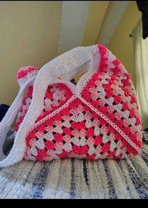 Handmade Crochet Granny Square Bag