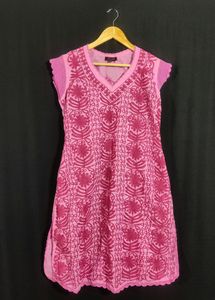 Pink Embroidered Kurtai (Women)