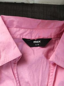 Pink Sleeveless Collared Top