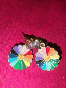 Colorful Daisy Flower Earrings