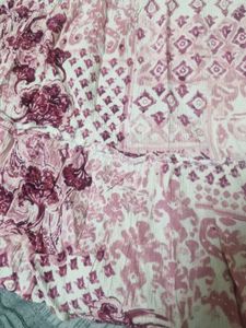 Flowy Pink Floral Tiered Maxi Dress