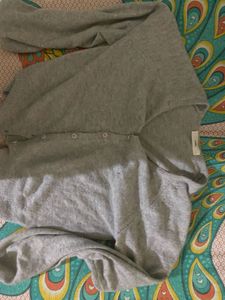 Cozy Grey Knit Cardigan