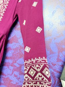 Embroidered Purple Kurta