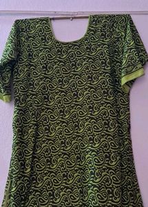 Green&amp;black Kurta set(kurti, pant, duppata)