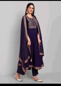 Elegant Purple Kurta Set with Dupatta
