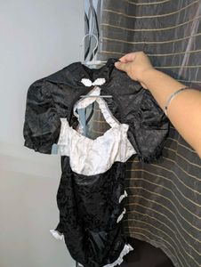 Black &amp; White Cheongsam Dress