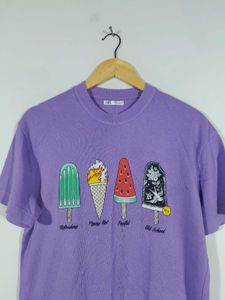 Purple Oversized T-Shirt For Men's