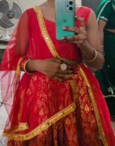 Elegant Red lahenga