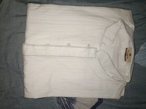 Ethnic White Kurta  With Pajama For Men