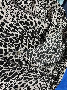 Leopard Print Button-Up Shirt