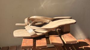 Stylish Beige Heeled Sandals