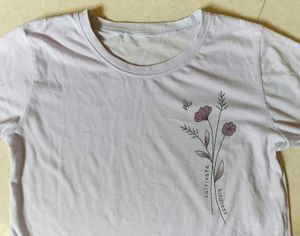 Lavender Floral Print T-Shirt