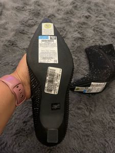 Brand New M&amp;S Sparkling Black Ankle Boots