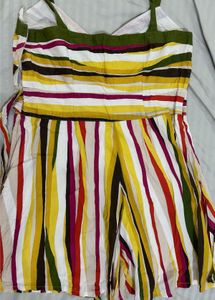 Monsoon Striped Wrap Mini Dress
