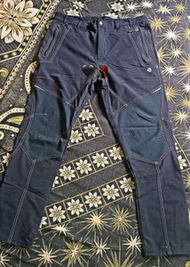 Men's Blue Patchwork Cargo Pants