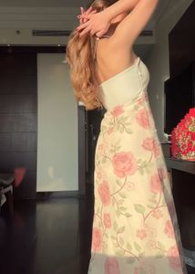 Floral Maxi Dress with Bow Detail