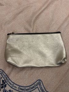 Metallic Silver Pouch